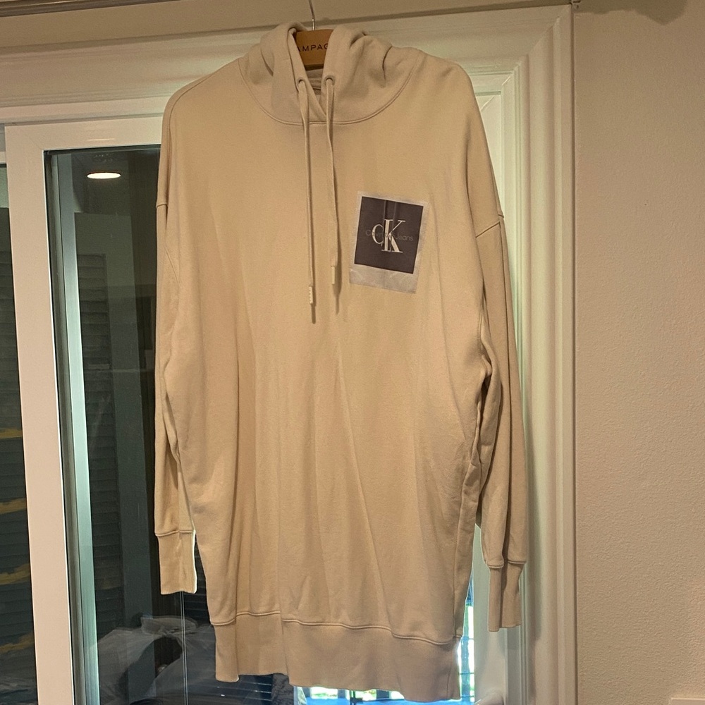 Calvin Klein Off-White Sweater Dress